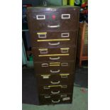 Seven Drawer Filing Cabinet, approx. 132cm x 62cm x 48cm, loading free of charge - yes (vendors