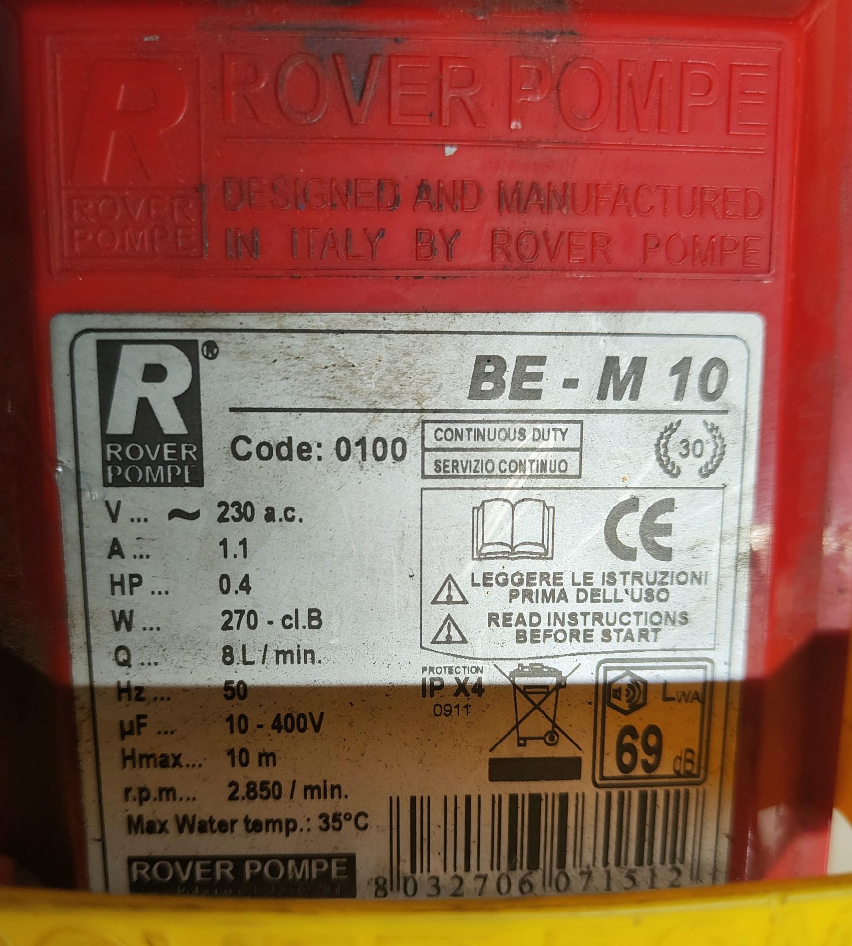 Rover Pomp BE-M 10 Electric Pump, loading free of charge - yes (vendors comments - spares or repair) - Image 2 of 2