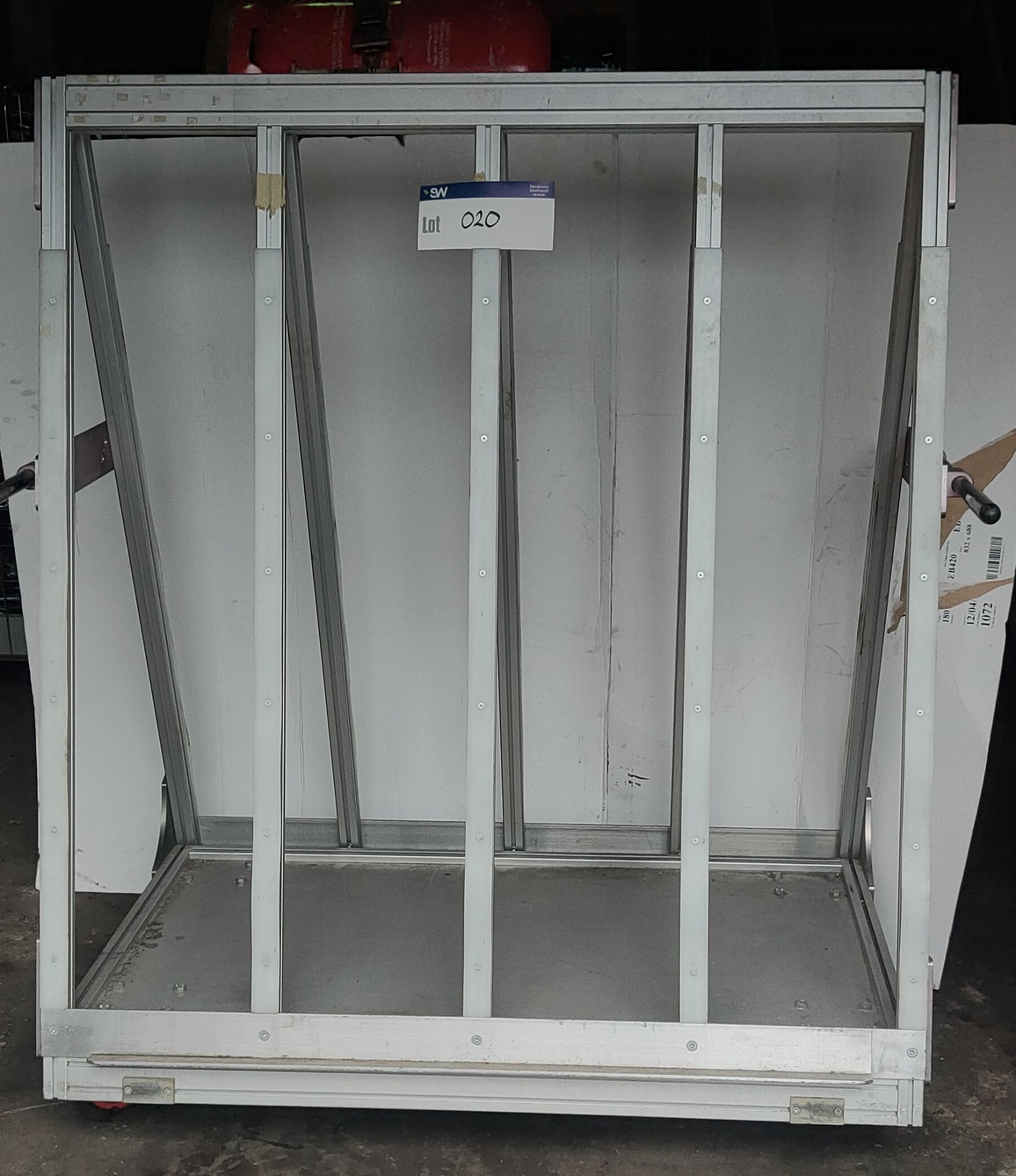 Aluminium Glass Transporters, approx. 165cm x 140cm x 85cm, loading free of charge - yes (vendors