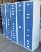 Set of Five Personnel Lockers (no keys), each approx. 182cm x 45cm x 39cm, loading free of charge (