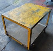 Mobile Metal Table, approx. 82cm x 62cm x 63cm, loading free of charge - yes (vendors comments -