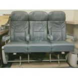 Set of Three Leather Aeroplane Seats (unused), loading free of charge – yes Please read the