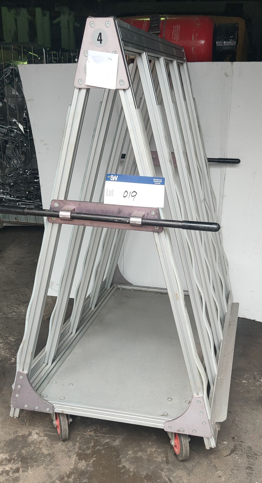 Aluminium Glass Transporters, approx. 165cm x 140cm x 85cm, loading free of charge - yes (vendors - Image 2 of 2