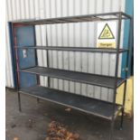 Large Four Tier Shelving Unit, approx. 200cm x 215cm x 60cm, loading free of charge - yes (vendors