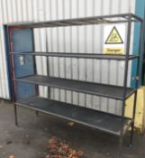 Large Four Tier Shelving Unit, approx. 200cm x 215cm x 60cm, loading free of charge - yes (vendors