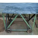 Metal Table, with set wheels, loading free of charge - yes (vendors comments - used condition,
