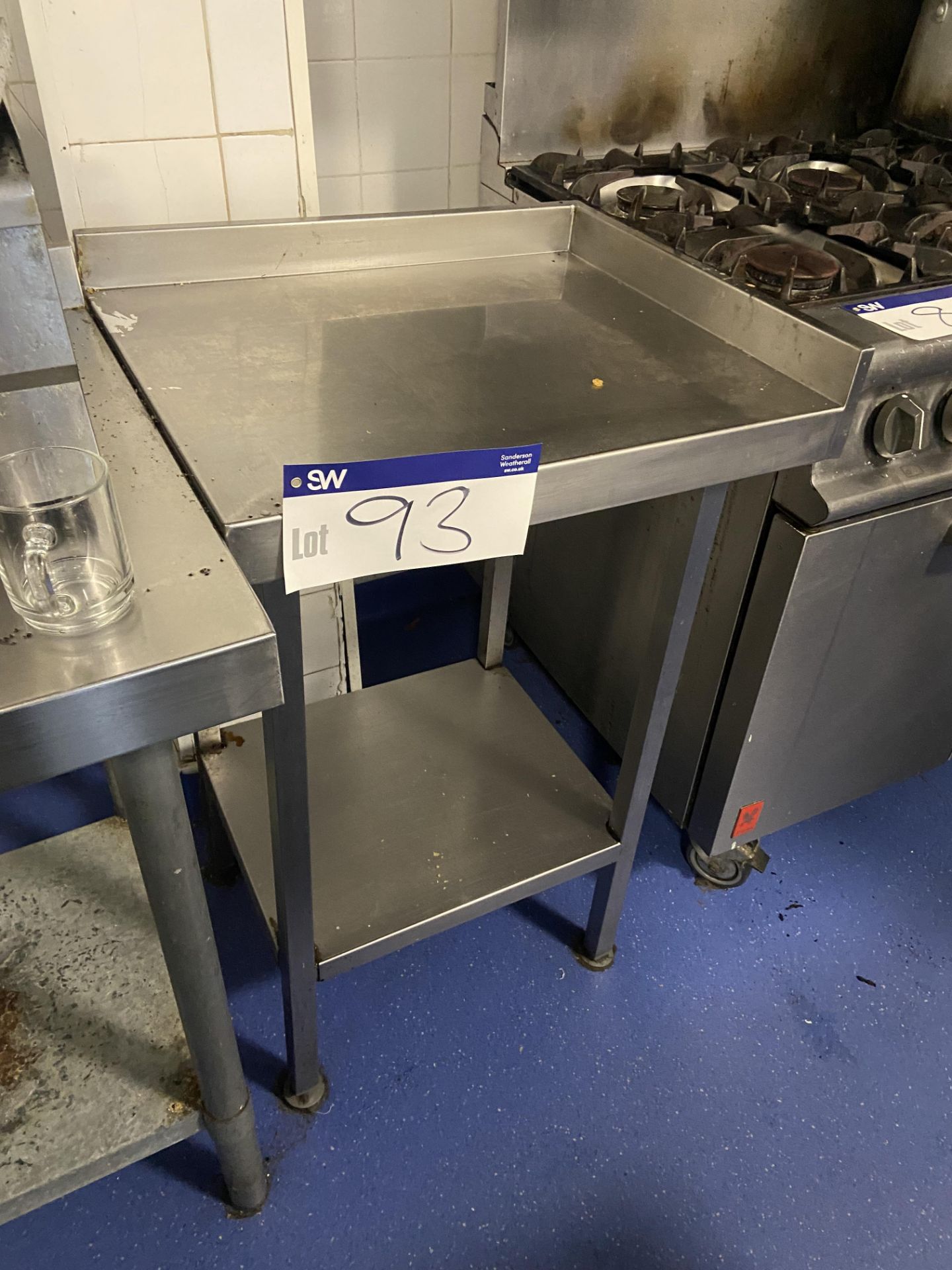 Two Stainless Steel Two Tier Bench, up to approx. 500mm x 600mm Please read the following