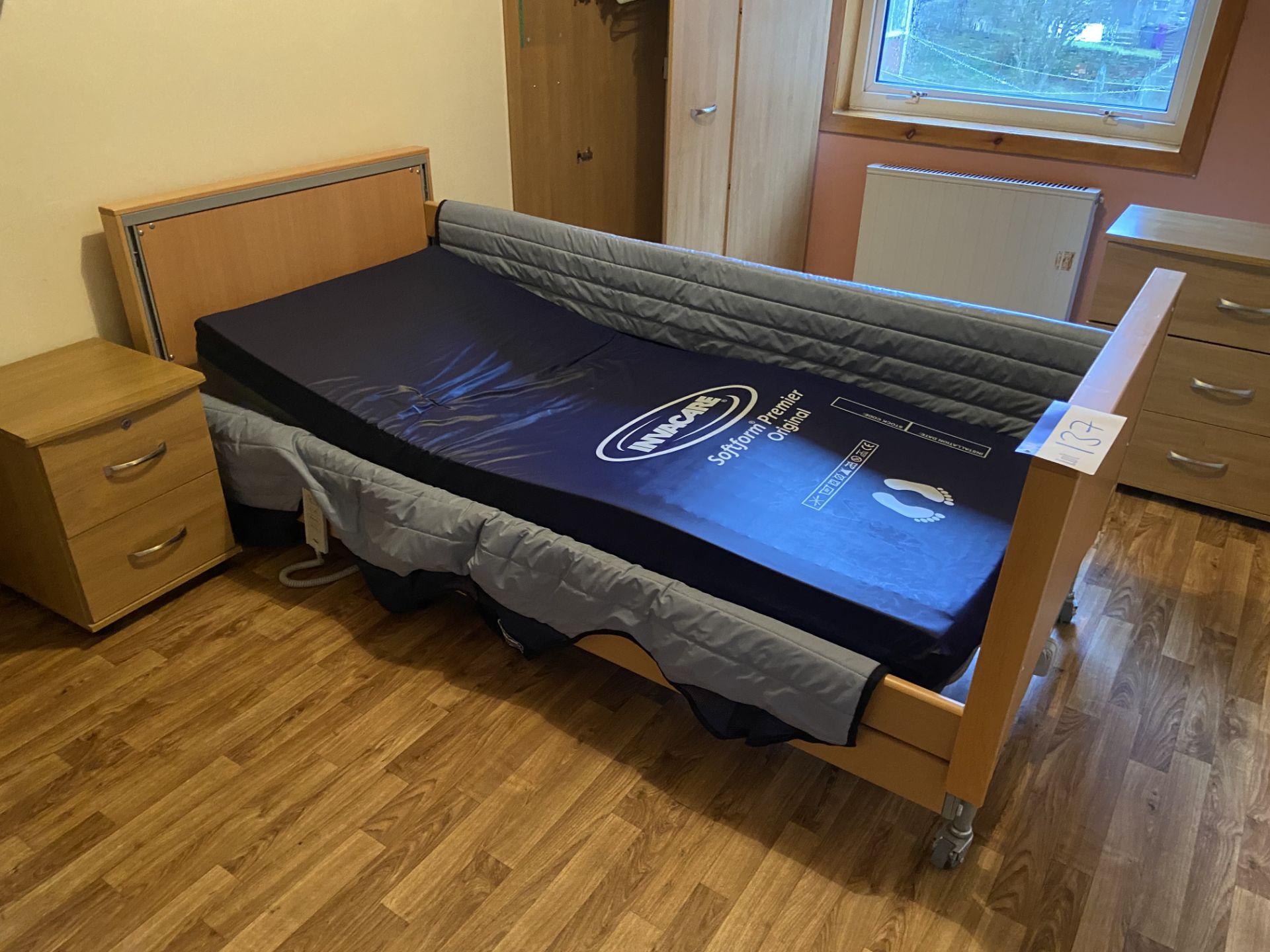 Invacare Mobile Adjustable Height Bed Frame, with Invacare soft foam premier mattress (Room 10)