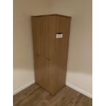 Remaining Bedroom Furniture, including oak laminated wardrobe, three drawer chest-of-drawers,