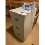 Three Drawer Steel Filing Cabinet, with wire mesh rack Please read the following important