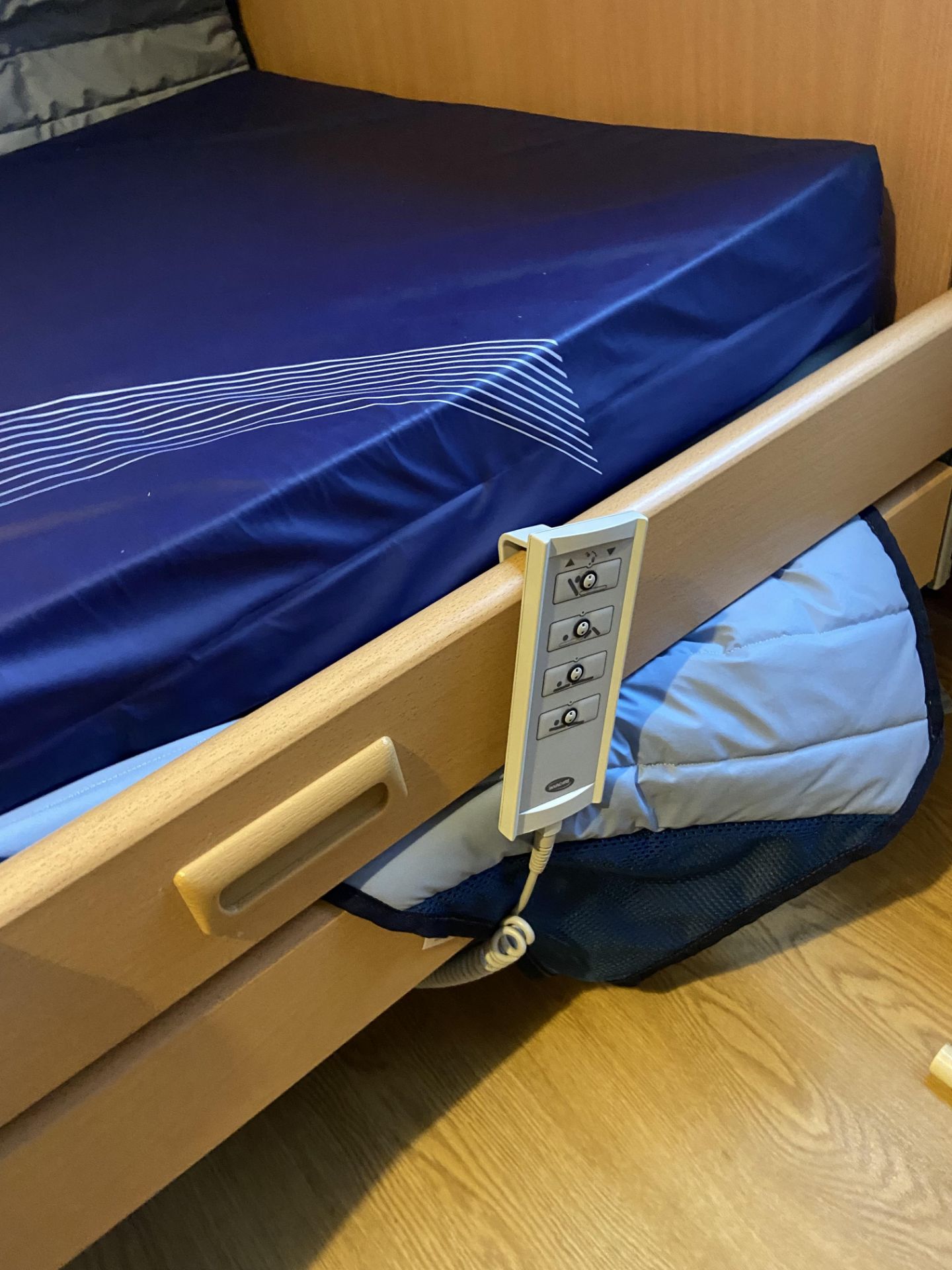 Invacare Mobile Adjustable Height Bed Frame, with Invacare soft foam mattress (Room 9) Please read - Image 2 of 2