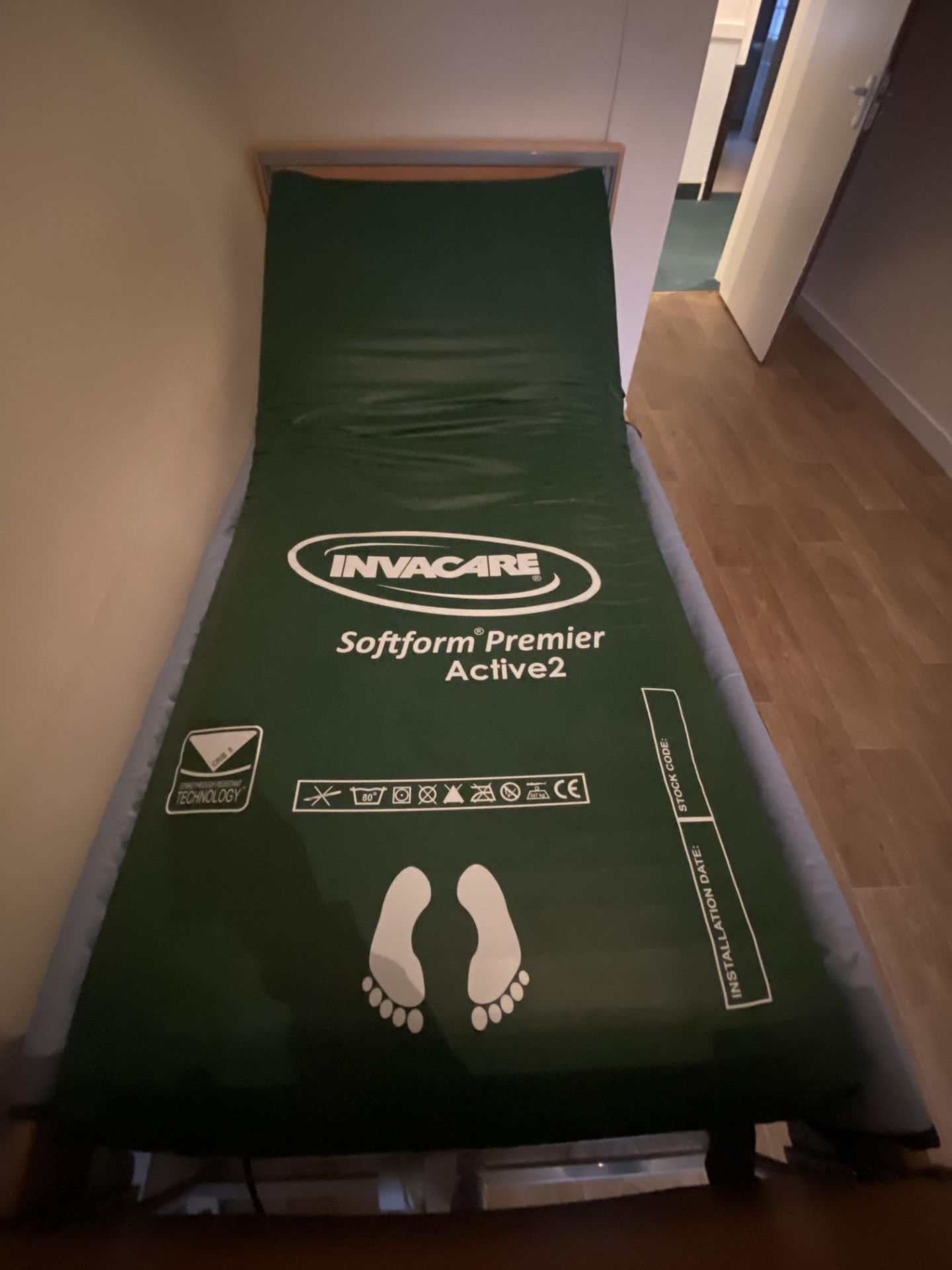 Invacare Mobile Adjustable Height Bed Frame, with Invacare soft foam premier active 2 mattress and - Image 3 of 3