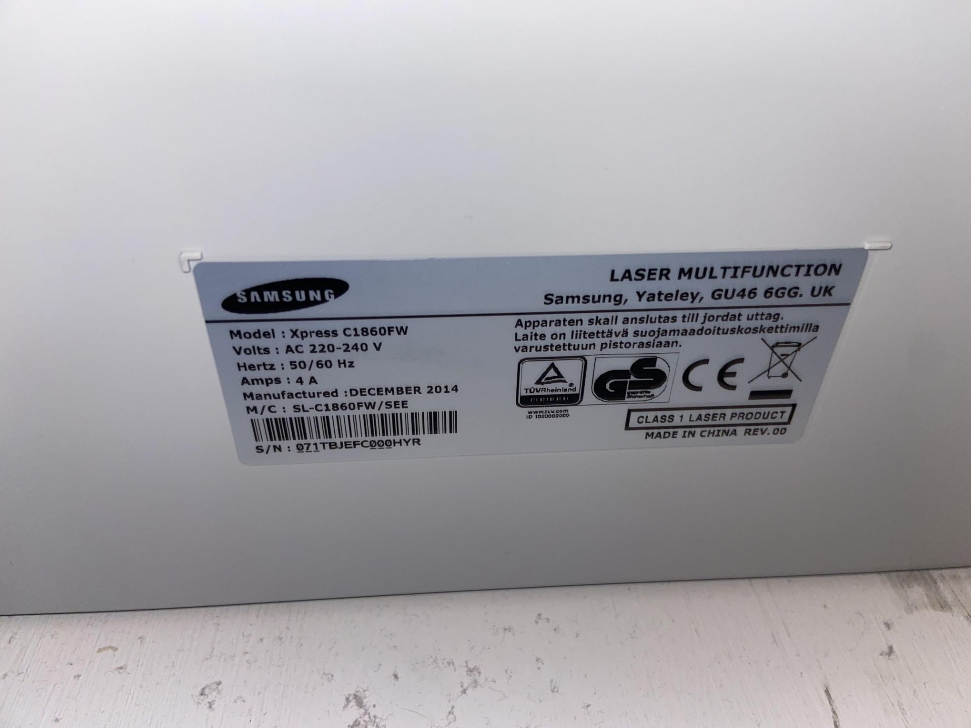 Samsung Xpress C1860FW Printer Please read the following important notes:- ***Overseas buyers - - Image 2 of 2