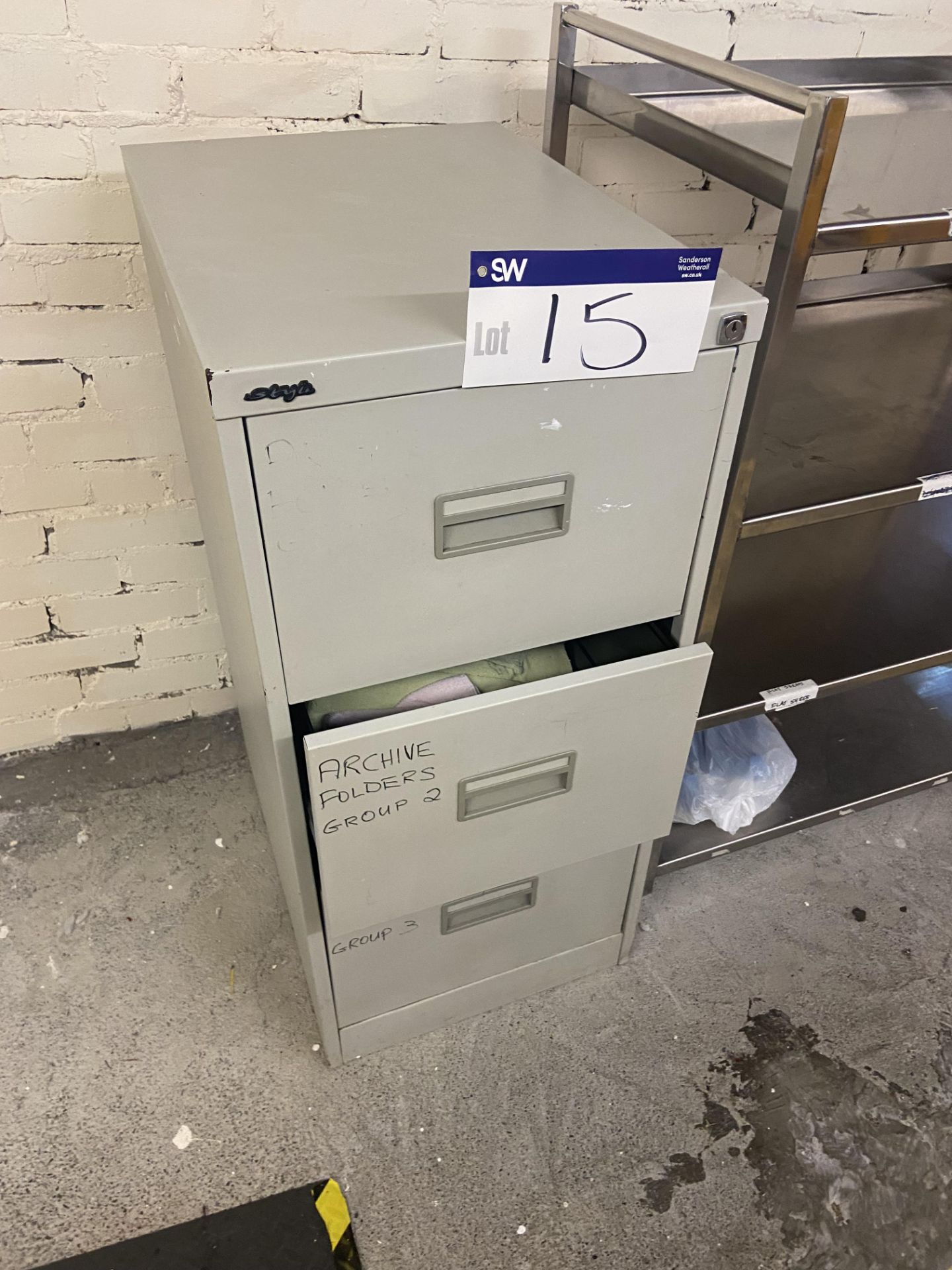 Three Drawer Steel Filing Cabinet Please read the following important notes:- ***Overseas buyers -