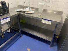 Stainless Steel Two Tier Bench, approx. 1.6m x 600mm Please read the following important