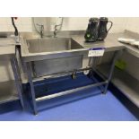 Stainless Steel Single Sink Unit, approx. 1.2m x 600mm Please read the following important