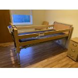 Invacare Mobile Adjustable Height Bed Frame, with Invacare soft foam active 2 mattress and pump (