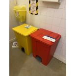 Two Plastic Hygiene Bins (Sluice) Please read the following important notes:- ***Overseas buyers -