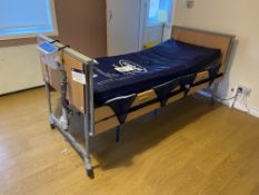 Invacare Mobile Adjustable Height Bed Frame, with Invacare soft foam premier mattress and Invacare