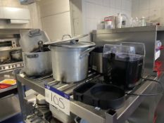 Contents of Rack, including cooking utensils, pots, weighing scales and trays Please read the