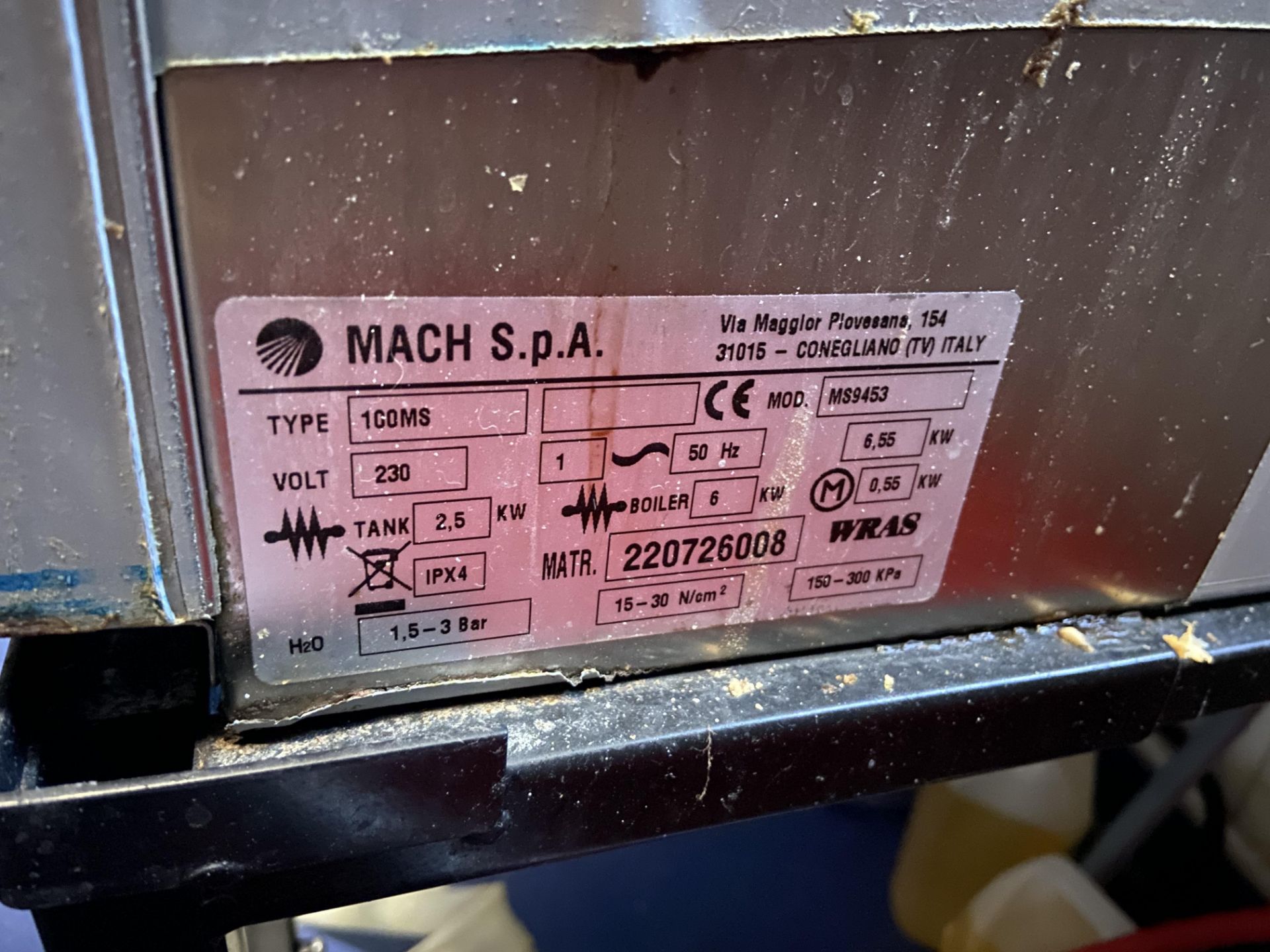 Mach WRAS 100MS MS9543 Stainless Steel Dishwasher Please read the following important notes:- *** - Image 2 of 3