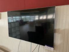 Samsung 75in. Wall Mounted Flat Screen Television (with remote control) Please read the following