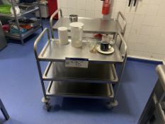 Two Stainless Steel Three Tier Trolleys Please read the following important notes:- ***Overseas