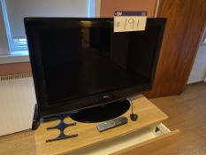 Tevion Flat Screen Television (with remote control) (Unnumbered Room) Please read the following