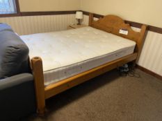 Timber Framed Double Bed, with mattress Please read the following important notes:- ***Overseas