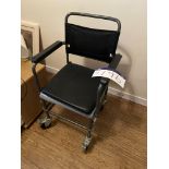 Leather Effect Upholstered Steel Framed Wheelchair (Room 16) Please read the following important