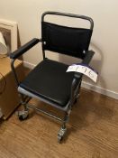 Leather Effect Upholstered Steel Framed Wheelchair (Room 16) Please read the following important