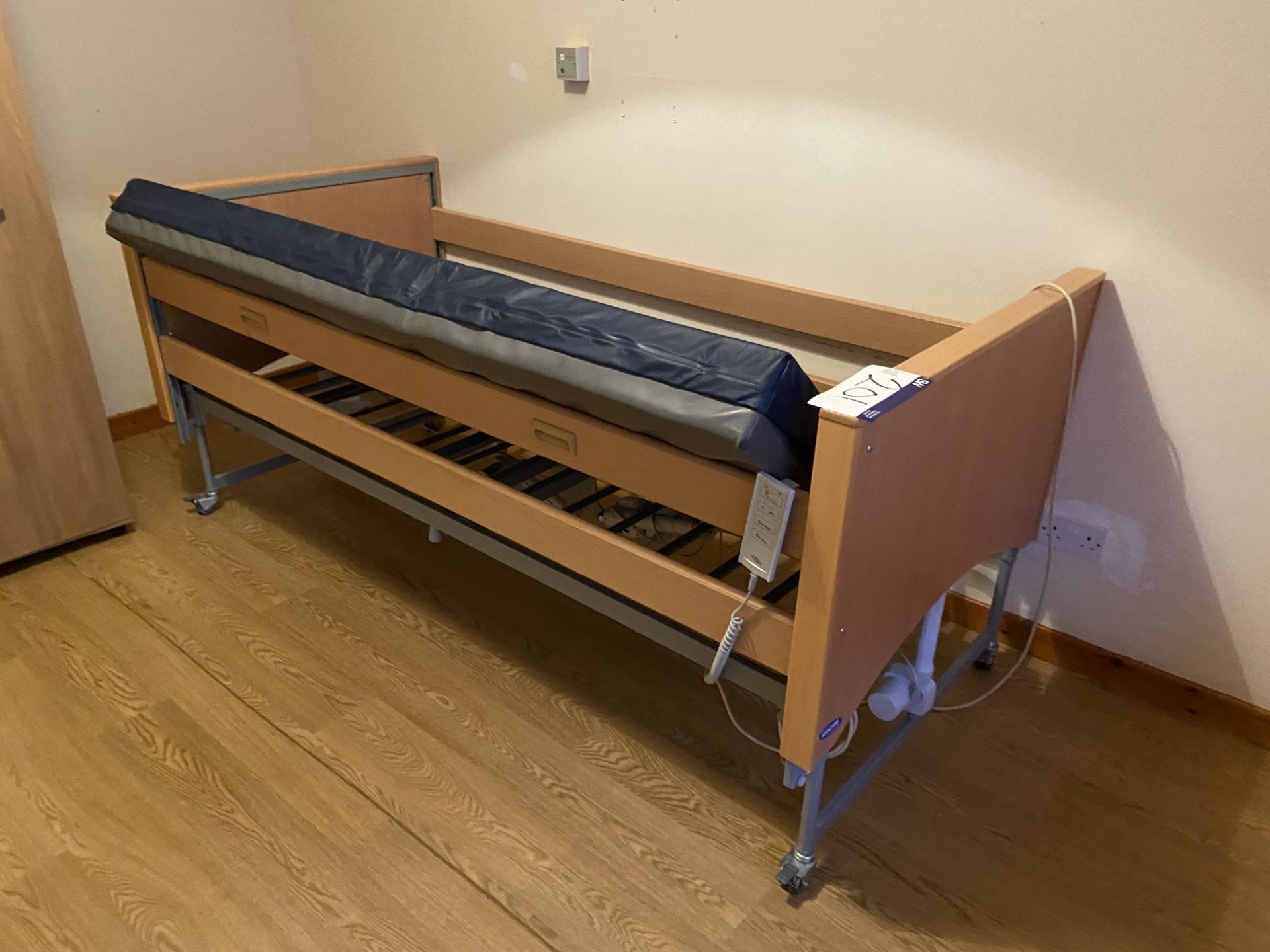 Invacare Mobile Adjustable Height Bed Frame, with Invacare soft foam premier mattress (Room 18)