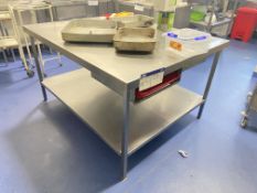 Stainless Steel Two Tier Bench, approx. 1.5m x 1.2m Please read the following important notes:- ***