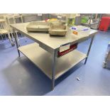 Stainless Steel Two Tier Bench, approx. 1.5m x 1.2m Please read the following important notes:- ***