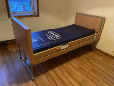 Invacare Mobile Adjustable Height Bed Frame, with Invacare soft foam premier mattress (Room 27)