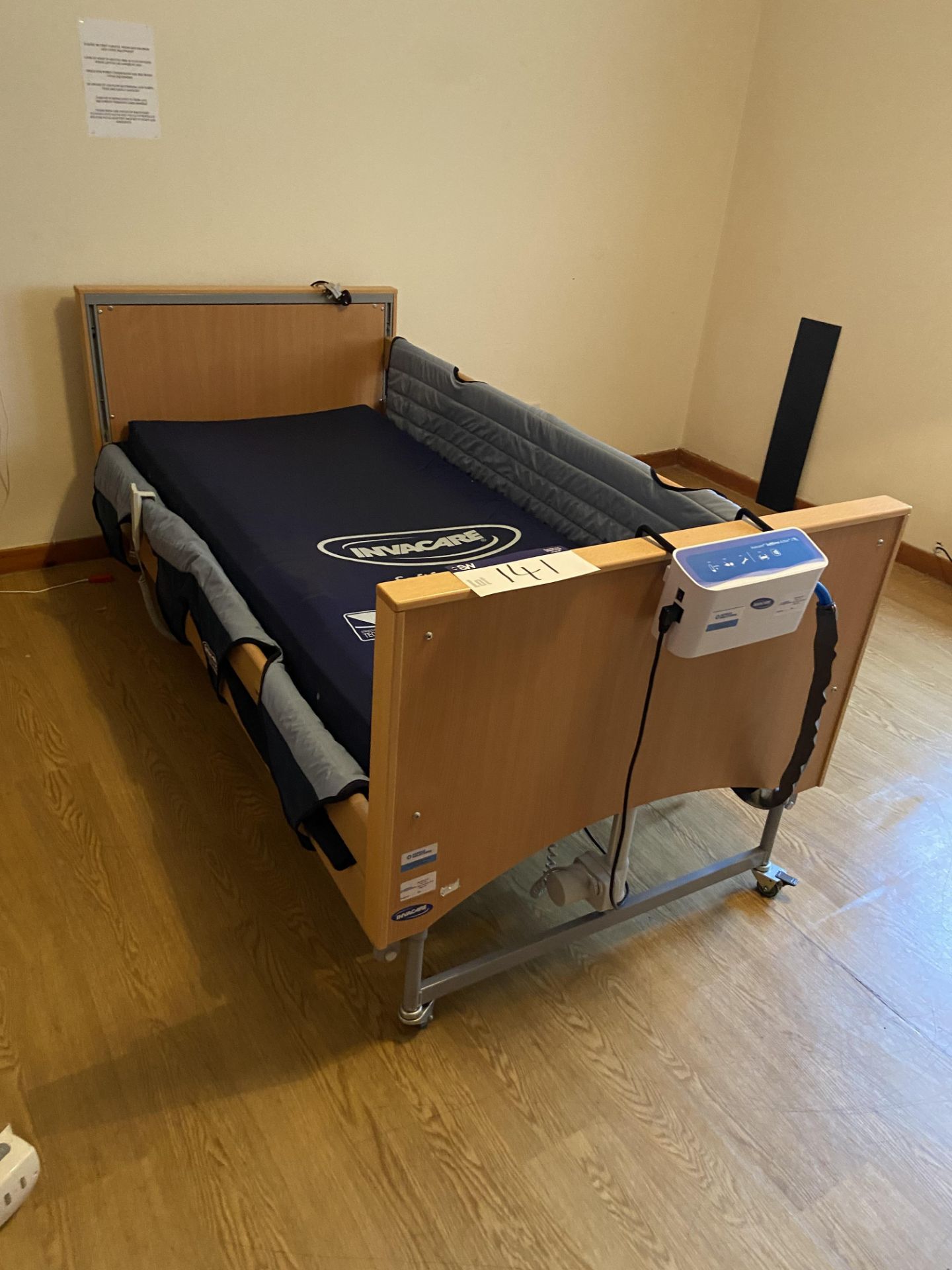 Invacare Mobile Adjustable Height Bed Frame, with Invacare soft foam premier active 2 mattress and - Image 4 of 4