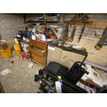 Assorted Furniture Throughout Room, with contents including electrical consumables, hand tools and