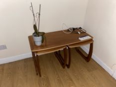 Remaining Bedroom Furniture, including oak laminated wardrobe, three drawer chest-of-drawers, nest