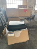 BLACK LEATHER UPHOLSTERED OAKLEY LARGE CORNER MODULAR SETTEES, in six boxes (vendors comments unused