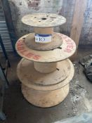 Three Timber Cable Drums Please read the following important notes:- ***Overseas buyers - All lots