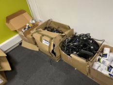Assorted Cables & Monitor Cables, in cardboard boxes, in one area Please read the following