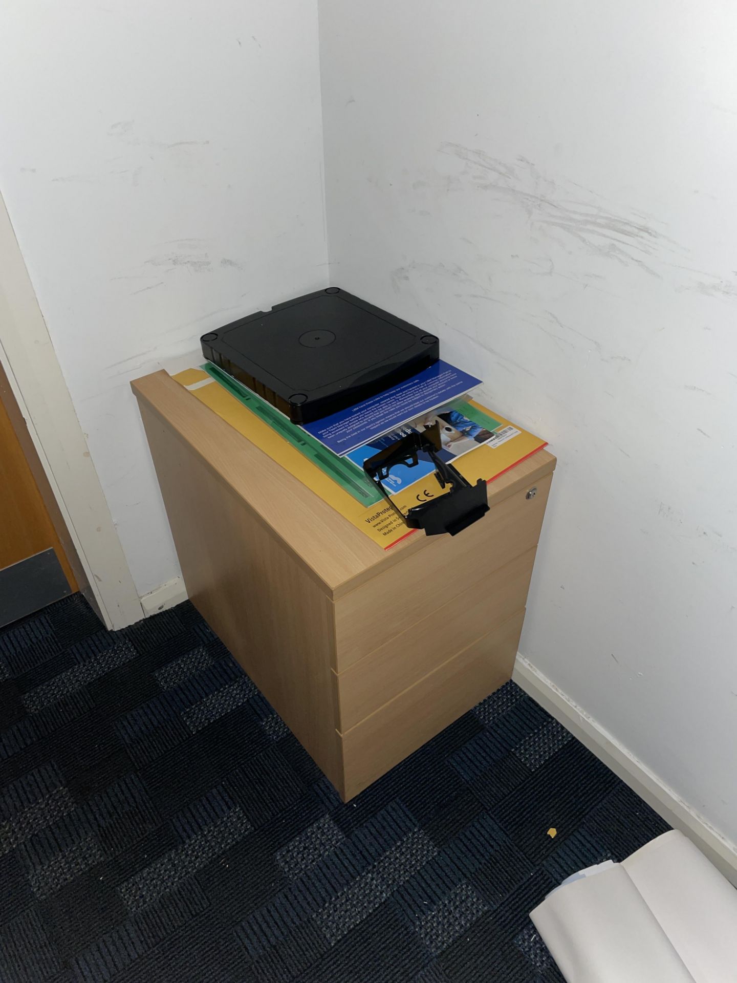 Loose Contents of Room, including steel cabinet, two multi-drawer pedestals and swivel armchair - Image 2 of 3