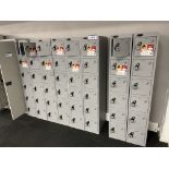 Nine Probe AC+1VECOAT Multi-Door Personnel Lockers (no keys or combinations) Please read the