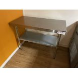 Stainless Steel Bench, approx. 1.2m wide Please read the following important notes:- Air