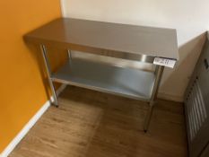 Stainless Steel Bench, approx. 1.2m wide Please read the following important notes:- Air