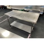 Stainless Steel Corner Bench, approx. 1.5m x 580mm Please read the following important notes:- Air