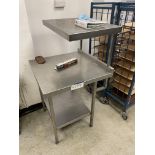 Stainless Steel Bench, approx. 750mm wide, with overshelf Please read the following important