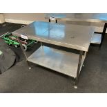 Stainless Steel Bench, approx. 1.2m x 650mm Please read the following important notes:- Air