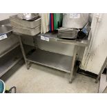 Stainless Steel Bench, approx. 1.15m wide Please read the following important notes:- Air