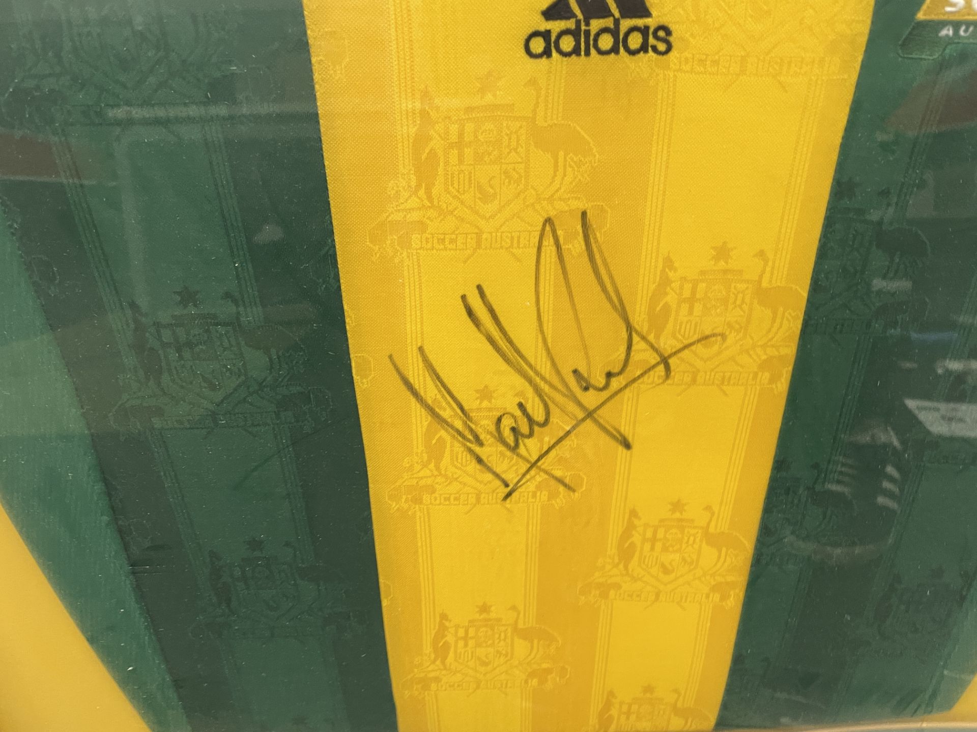 Framed Signed Australia Soccer Shirt Please read the following important notes:- Air conditioning - Image 2 of 2